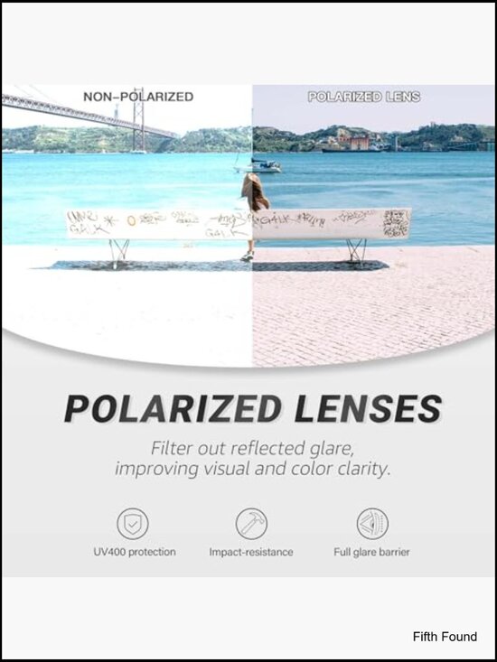 Polarized Fit Over Sunglasses Oversized UV400 Protection Square Frame